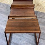 60s 70s teak nesting tables side tables Illum Wikkelsø for CFC Silkeborg