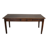 Antique Oak 19th Century French Rustic Farmhouse Dining Table