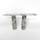 Viola Veined Violet Marble Mario Console Table by My Habitat Design