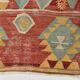 4x7 Red Green Turkish Vintage Kilim Rug 135x210Cm SK 2239