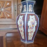 Vase asiatique hexagonal