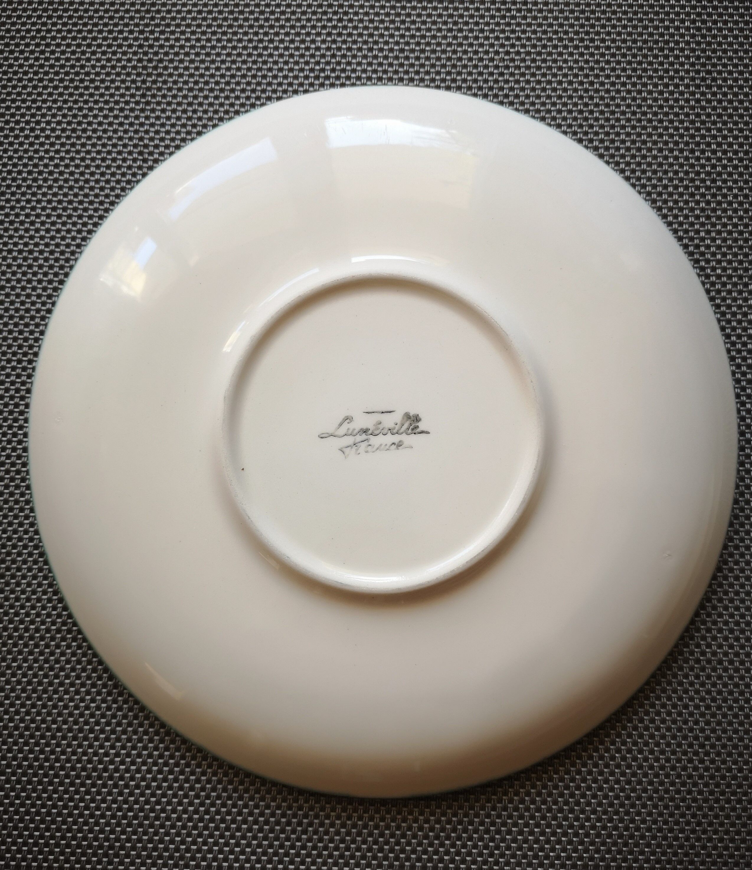 Duo of handmade ceramic plates - Lunéville - mid 20th century