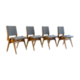 Suite of 4 chairs by Maurice Pre restored 1950