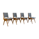 Suite de 4 chaises de Maurice Pré restaurées 1950