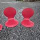 4 vintage design chairs in chrome metal