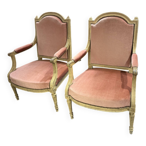 paire de fauteuils cabriolet - xvi