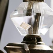 Floor lamp in bronze and crystal Sabino 1930