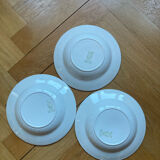 Deep plates André Sarreguemines Digoin blue flowers