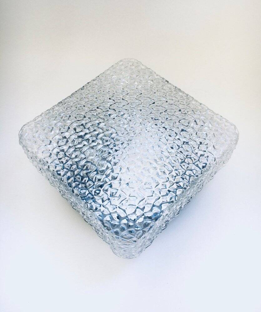 Square Wall Lamp in Glass by RZB Leuchten, 1960s