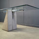 Concrete dining table by Giovanni Offredi for Saporiti 1970s