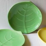 Three ceramic leaf cups 50s