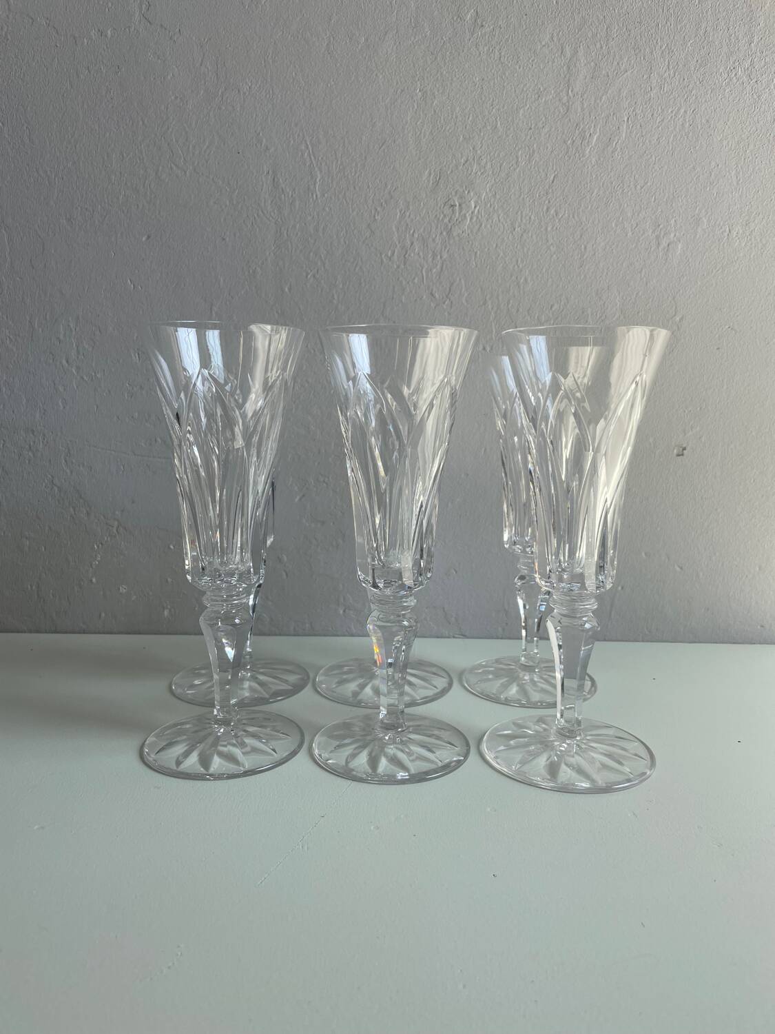 Lot de 6 flûtes cristal St Louis