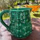 Vintage Pitcher Digoin & Sarreguemines France – Glazed Green Ceramic