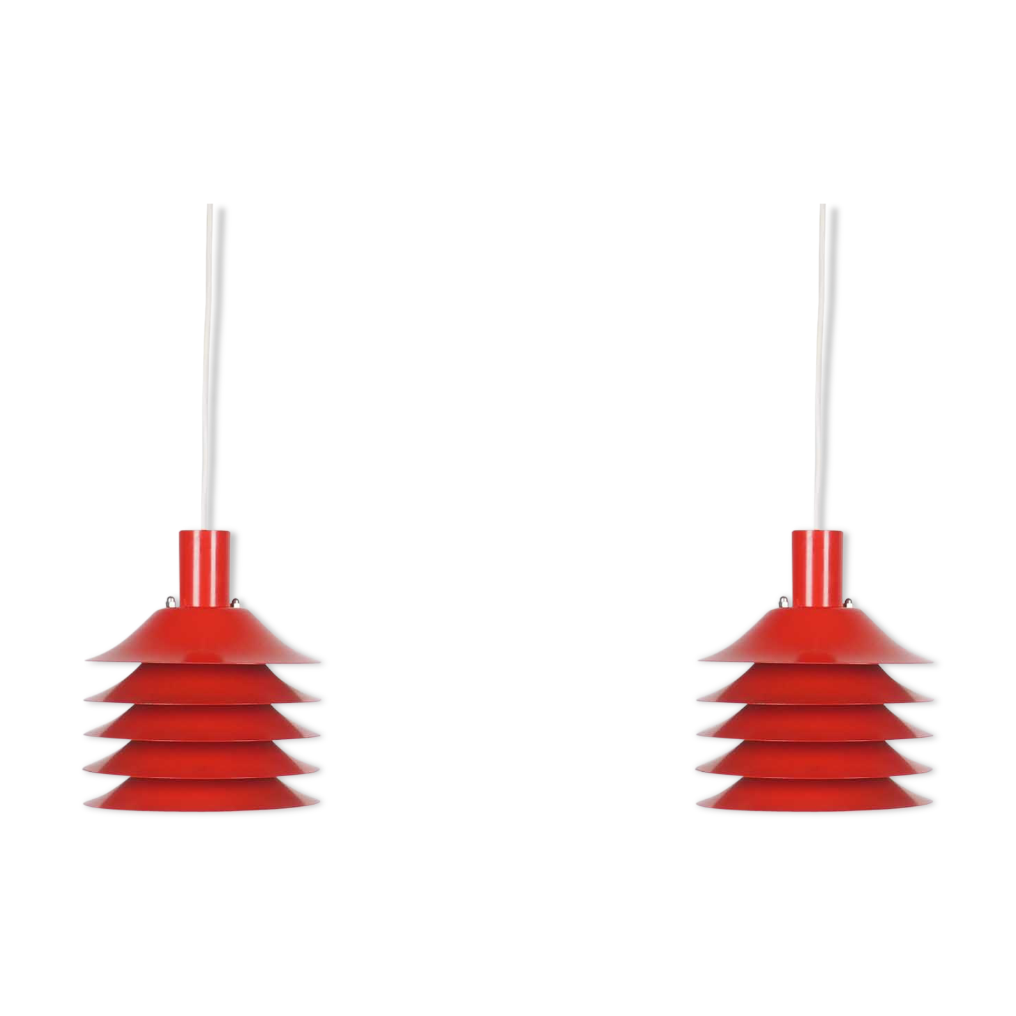Set of 2 danish hanging lamp 1970