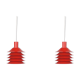 Set of 2 danish hanging lamp 1970