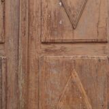 Large 17th century Monastery doors in terracotta lacquered oak, Portugal