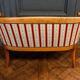 Blond mahogany sofa XXth décor gooseneck with butts