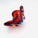 Murano Ashtray - Archimede Seguso - Bullicante - Red Blue Sommerso