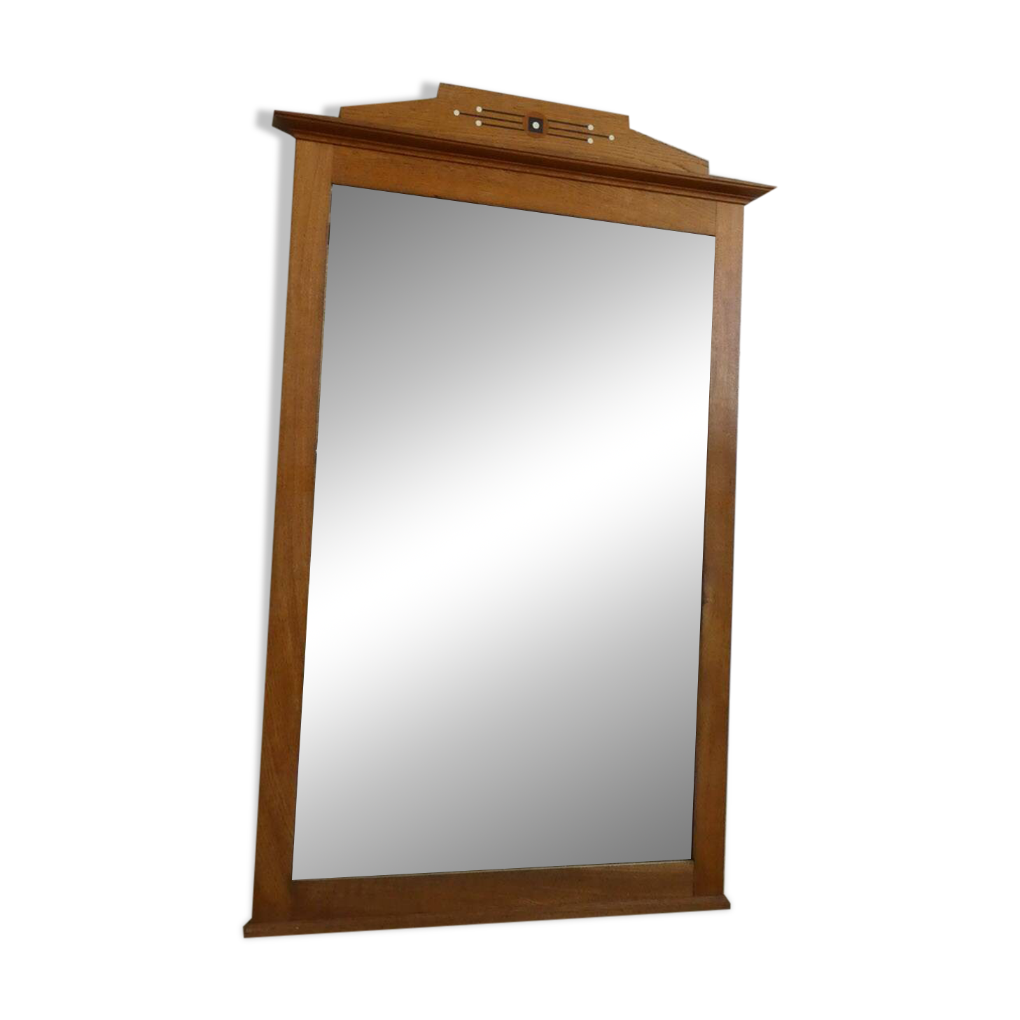 large mirror in oak and marquetry, 1950