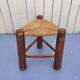 Tripod stools, straw, vintage, folk art