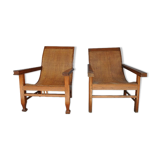 Fake pair of colonial chairs end XIX said planters