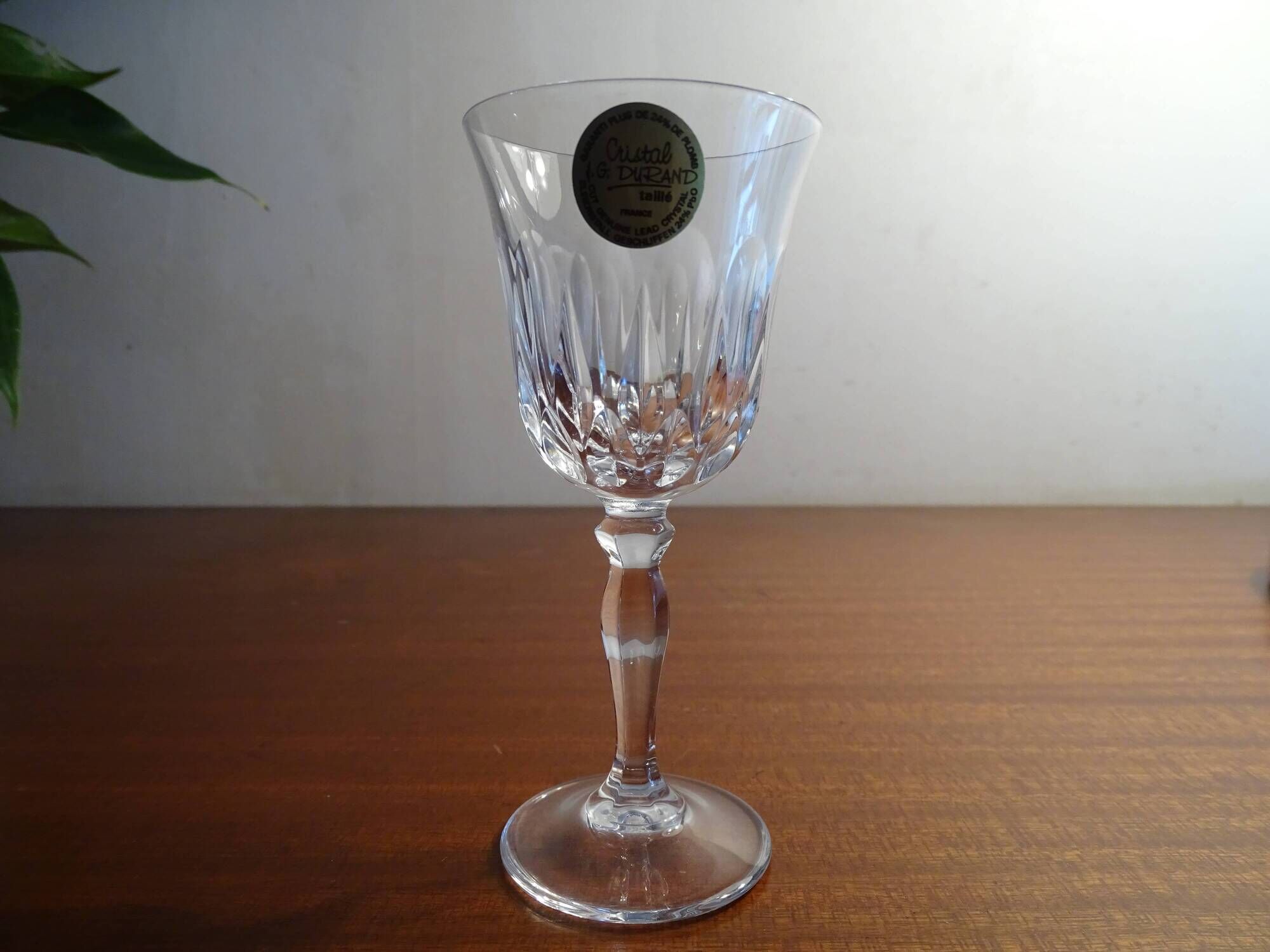 6 glasses white wine Cristal d'Arques JG Durand Villiers 7 cl size Beaulieu