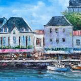 Marine, oil on canvas "les sables d'Olonne" signed Rossini