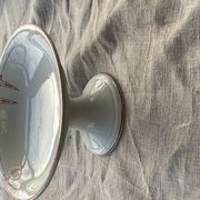 Coupe à fruits compotier en porcelaine blanche art déco