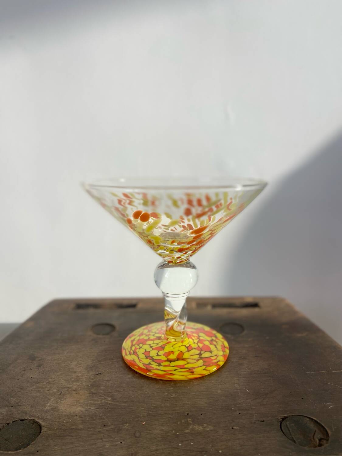 Clichy glass fruit bowl