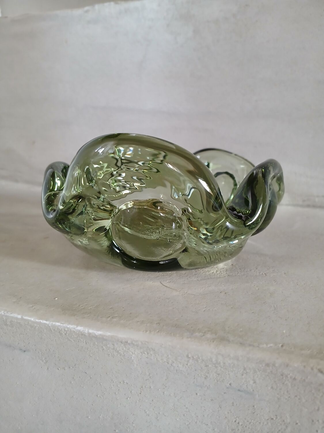 Vintage blown glass ashtray