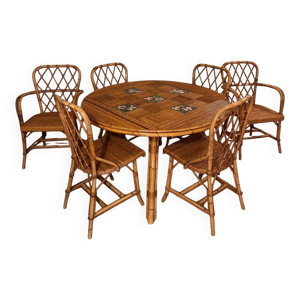 Table à manger ronde - fauteuils
