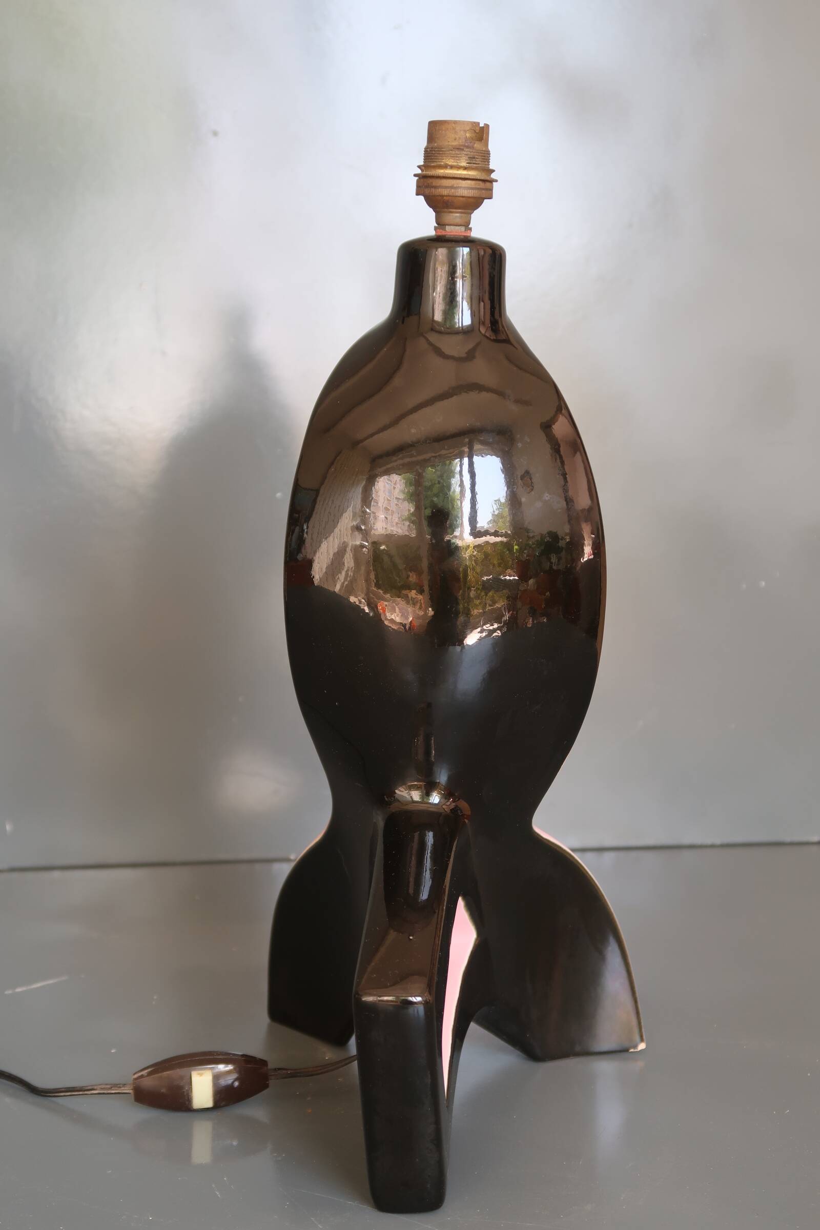 Large vintage 1960s ceramic lamp