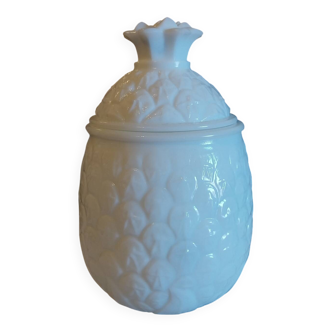 Large jar, vintage opaline pineapple-shaped sweet jar.