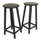 Solid wood stool