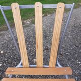 Lot de 4 chaises de bistrot fer et bois