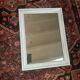 Miroir, bois, ancien, patine blanc