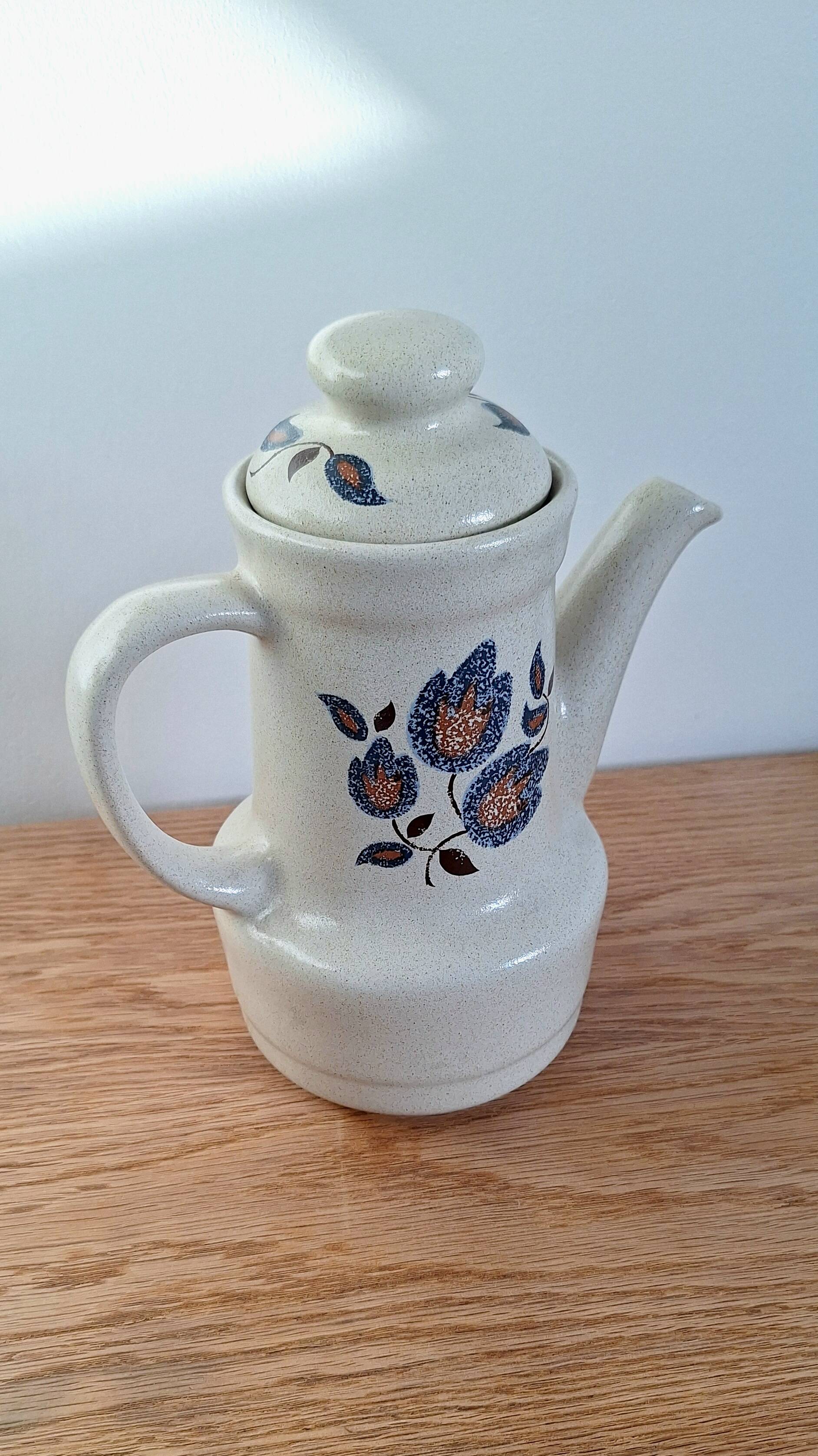 Saint Amand Sologne enamelled stoneware coffee pot