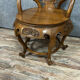 Pair of chinese chairs in exotic wooden barrel shape around 1900-1920
