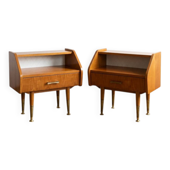 Mid-Century bedside tables set of two