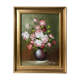 Oil on canvas painting bouquet of flowers signed 80s