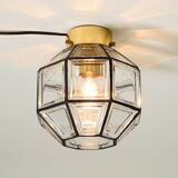 Beautiful 1970s Limburg glass ceiling lamp in octagon shape