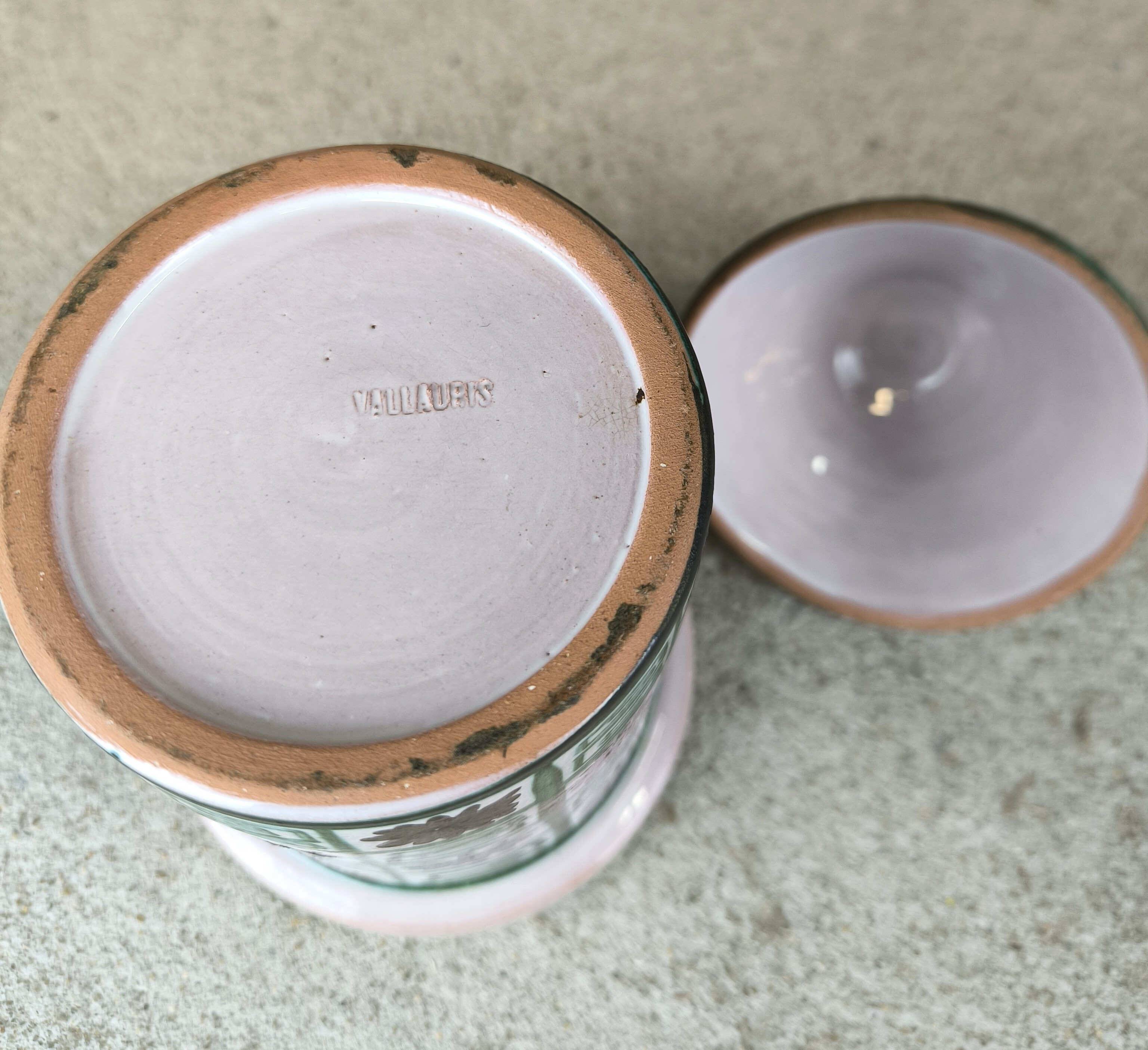 Small vintage ceramic pot in the style of Robert Picault