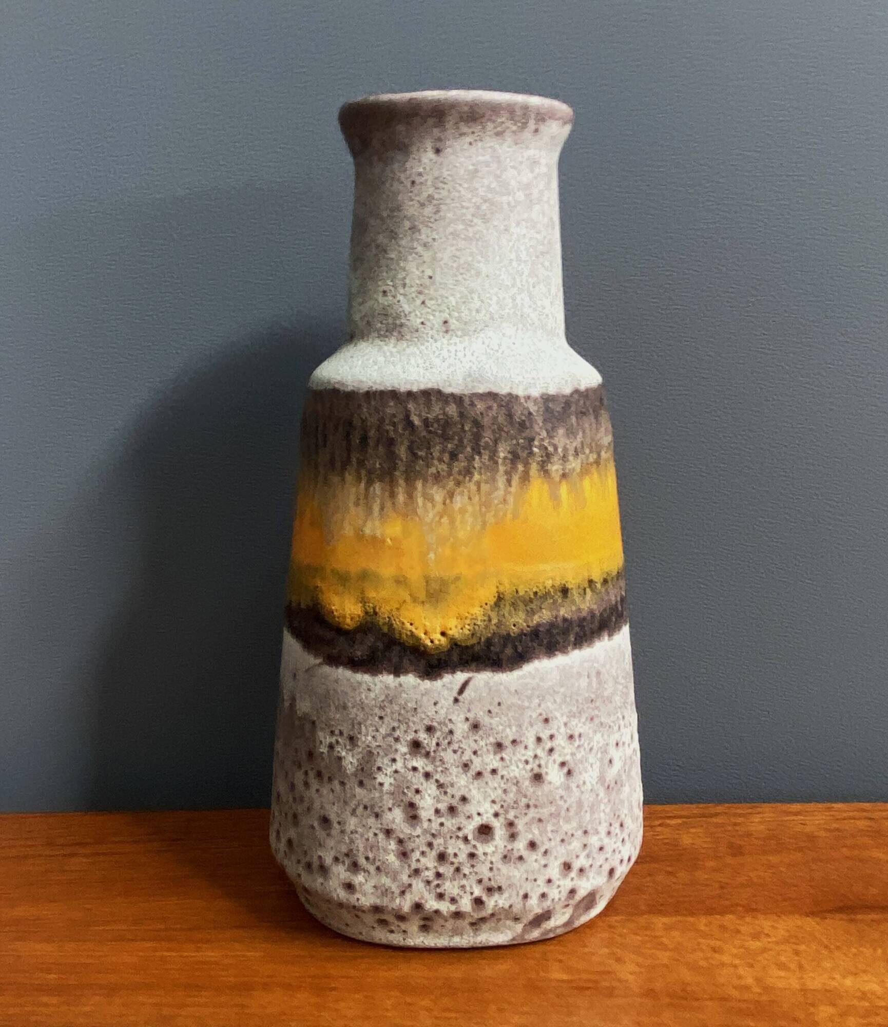 Oval U-keramik vase (uberlacker) model 14321, WGP 1960s