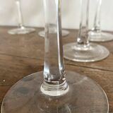 Etched glass stemware, red wine glasses