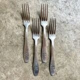 4 silver-plated forks