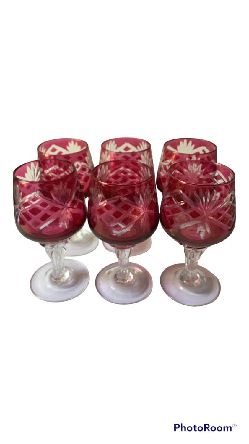 6 crystal shot glasses
