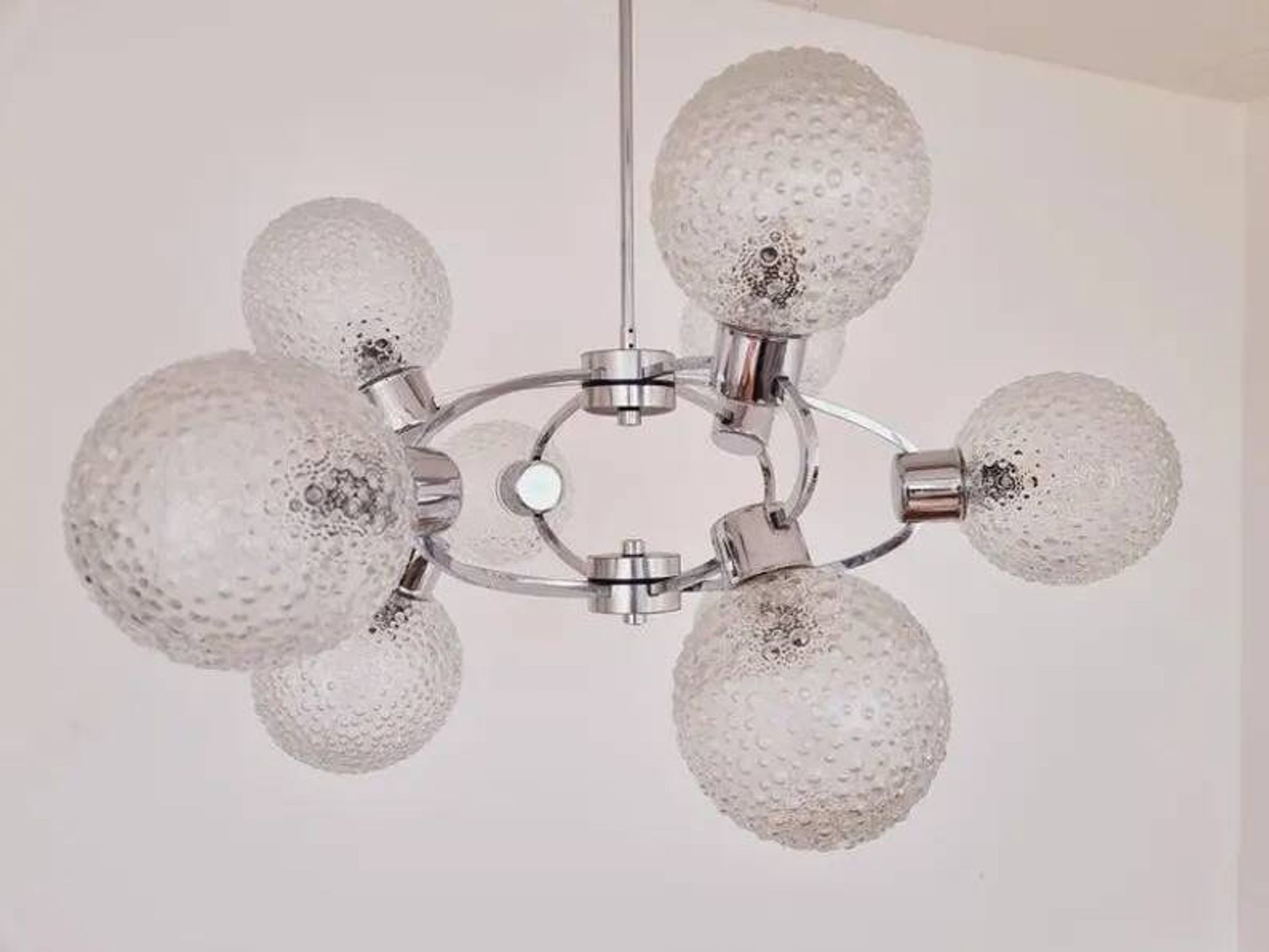 Large Midcentury Galaxy Sputnik Chandelier, Germany, 1970s
