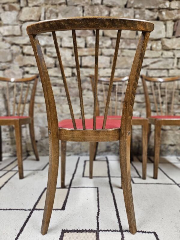 Lot de 4 chaises 1960 dans le style baumann
