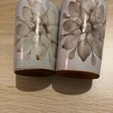 2 stoneware pots signed ra Robert Auguste