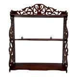 Old wall shelf in worked wood dimension: height -67cm- width --55cm-